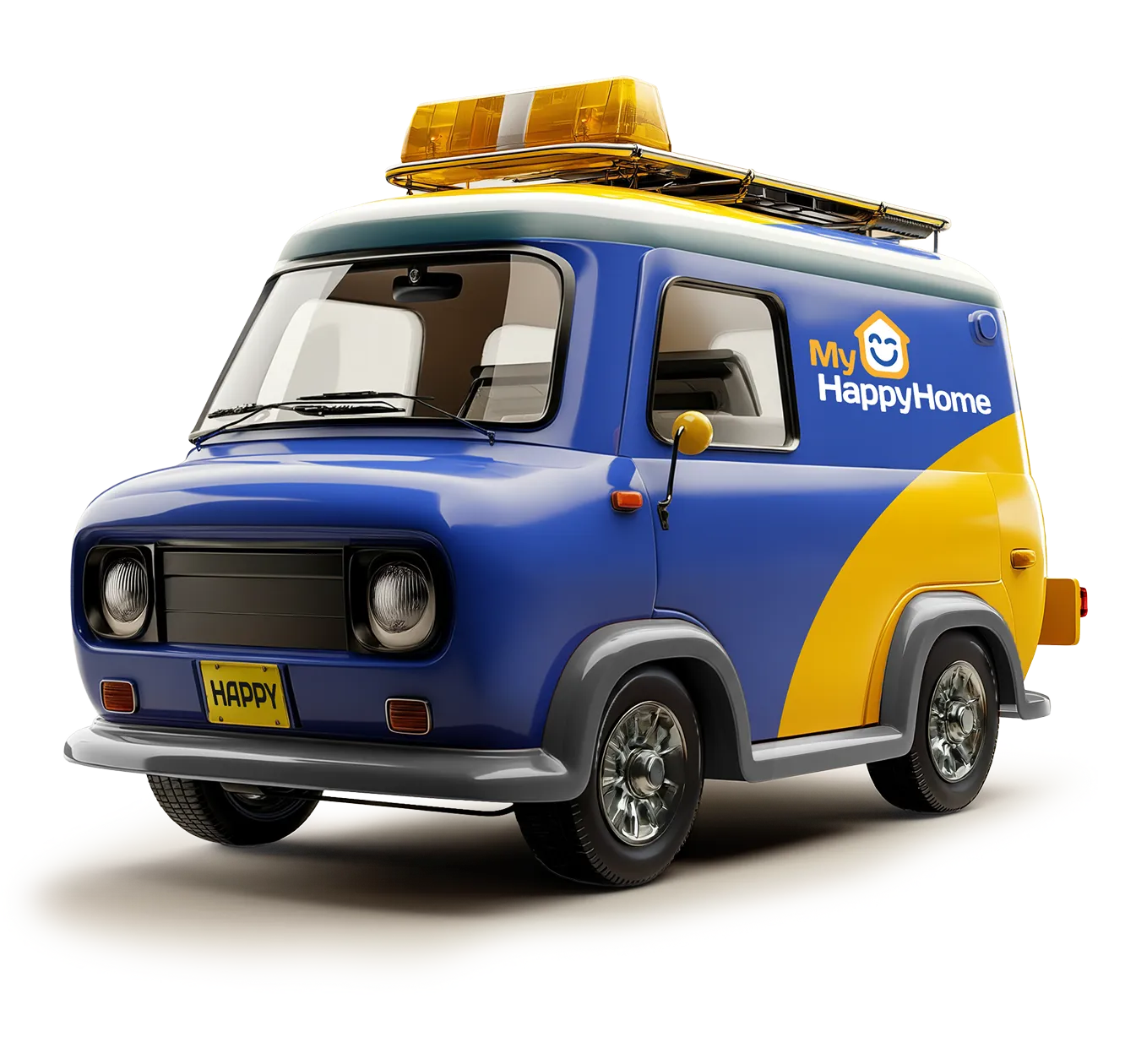 The branded My Happy Home service van